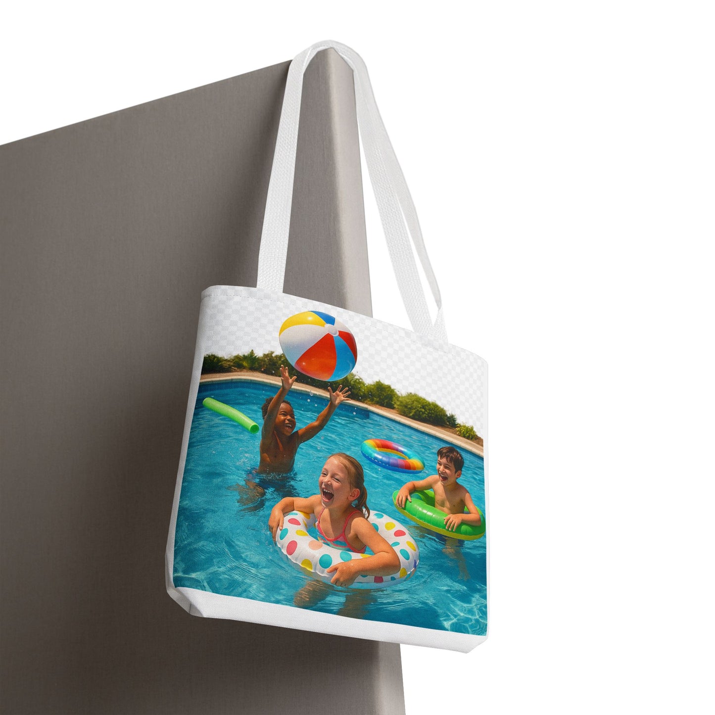 Fun Summer Tote Bag, Beach Bag, Poolside Accessory, Vacation Tote, Kids Swimming Tote, Colorful Pool Party Bag