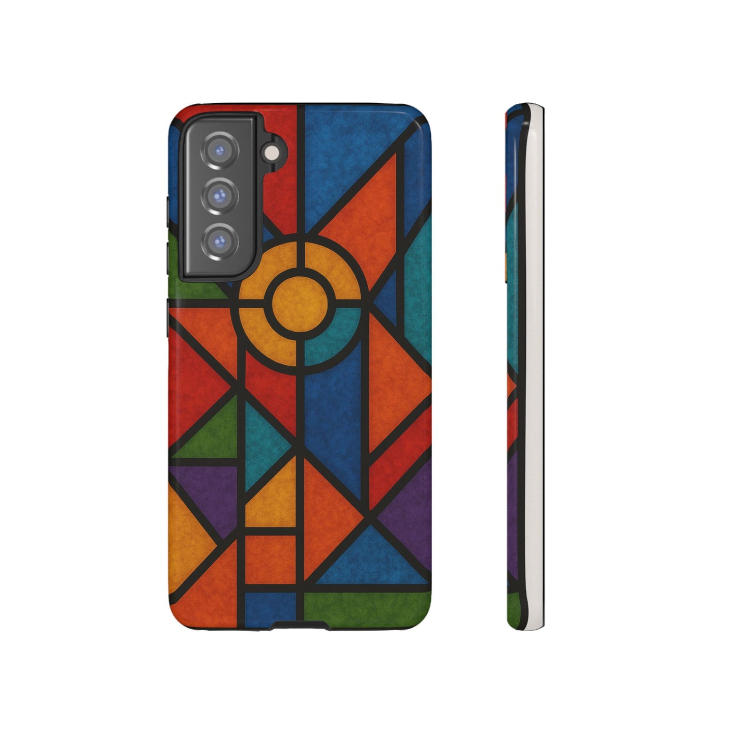 Colorful Stained Glass Phone Case, Artistic Phone Cover, Vibrant Protective Case, Unique Gift for Art Lovers, Stylish Smartphone Accessory