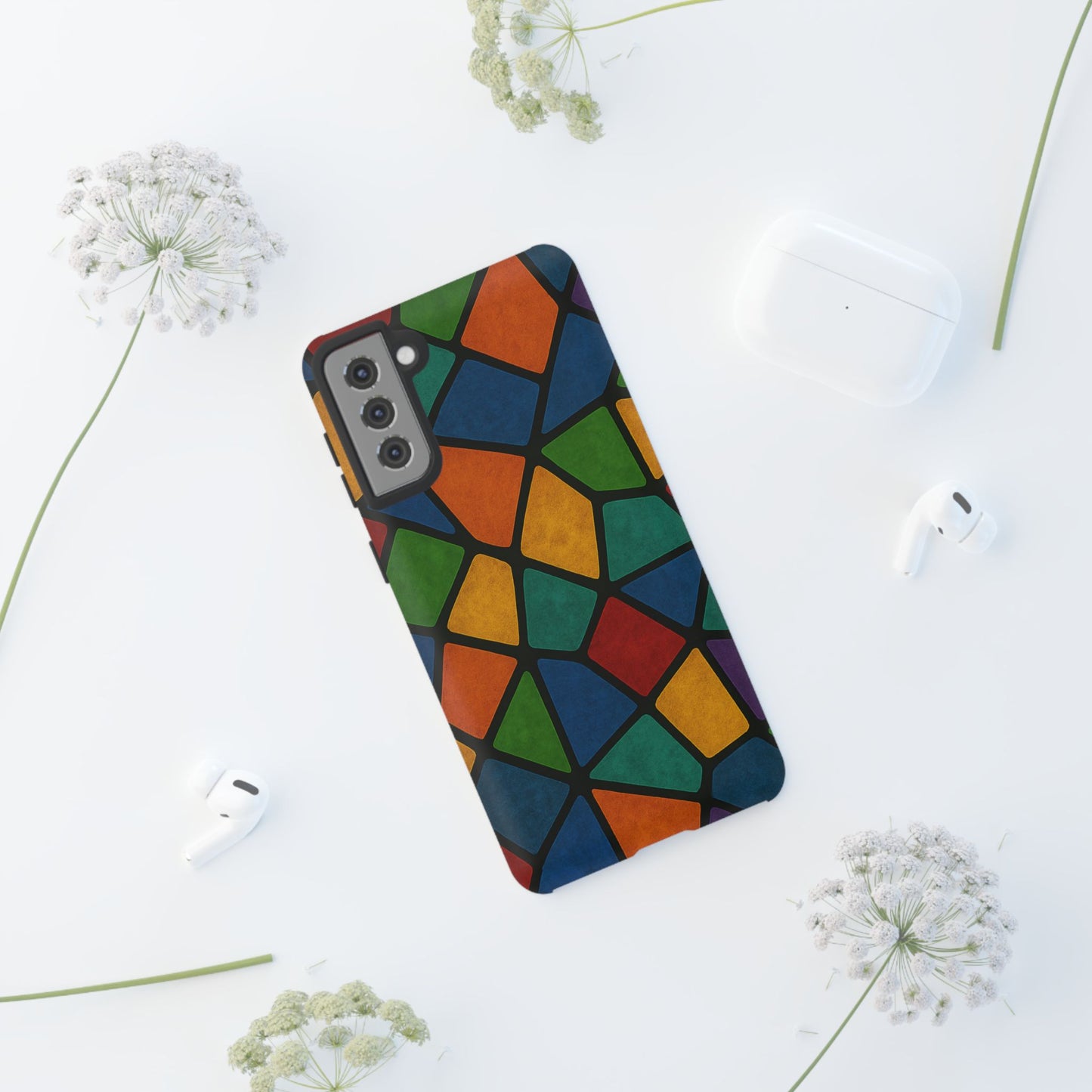 Colorful Mosaic Phone Case, Tough Cell Phone Cover, Vibrant Smartphone Protector, Unique Gift for Weddings, Birthday, Holidays