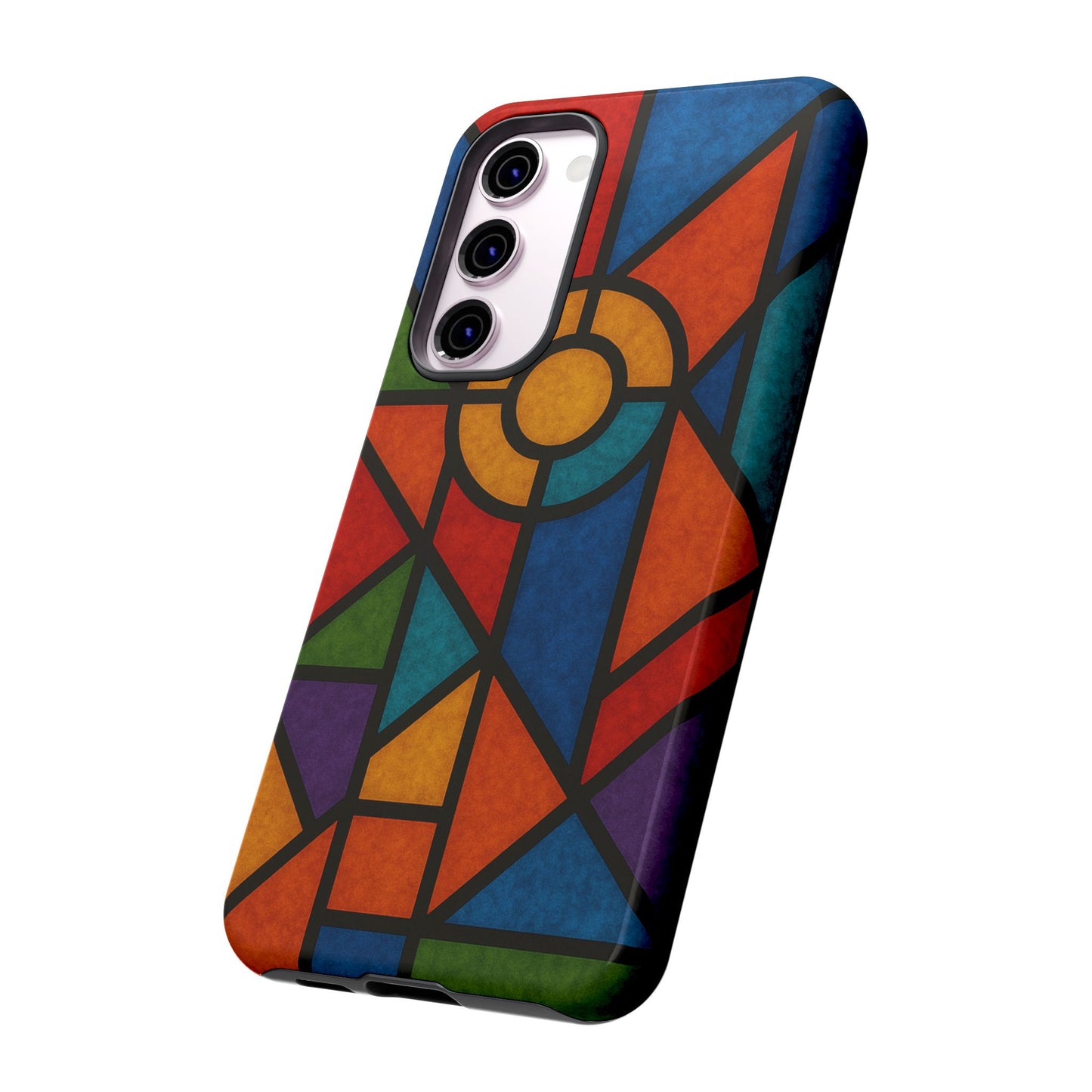 Colorful Stained Glass Phone Case, Artistic Phone Cover, Vibrant Protective Case, Unique Gift for Art Lovers, Stylish Smartphone Accessory