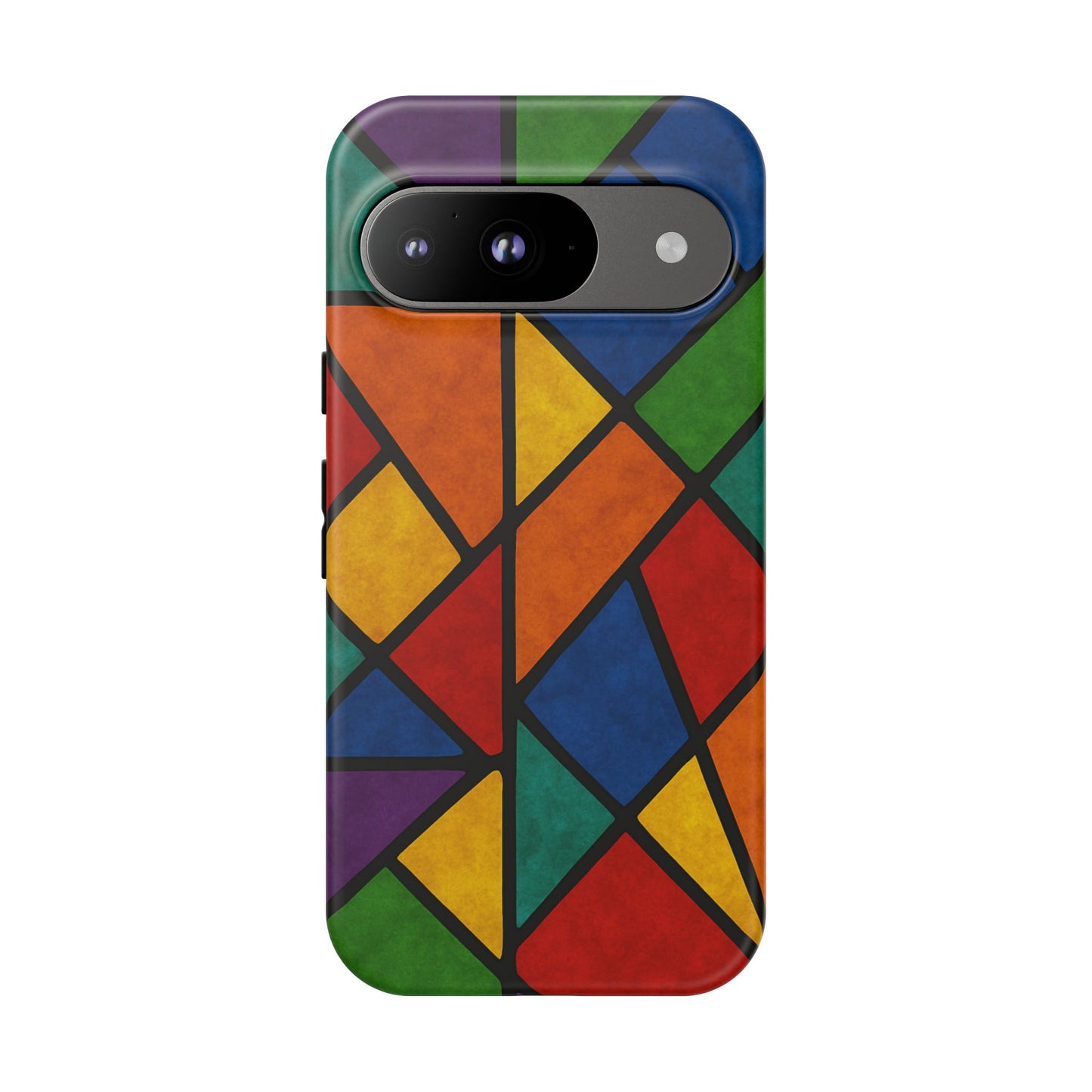 Colorful Phone Case, Stained Glass Pattern, Artistic Phone Cover, Unique Smartphone Protection, Vibrant Gift for All Occasions
