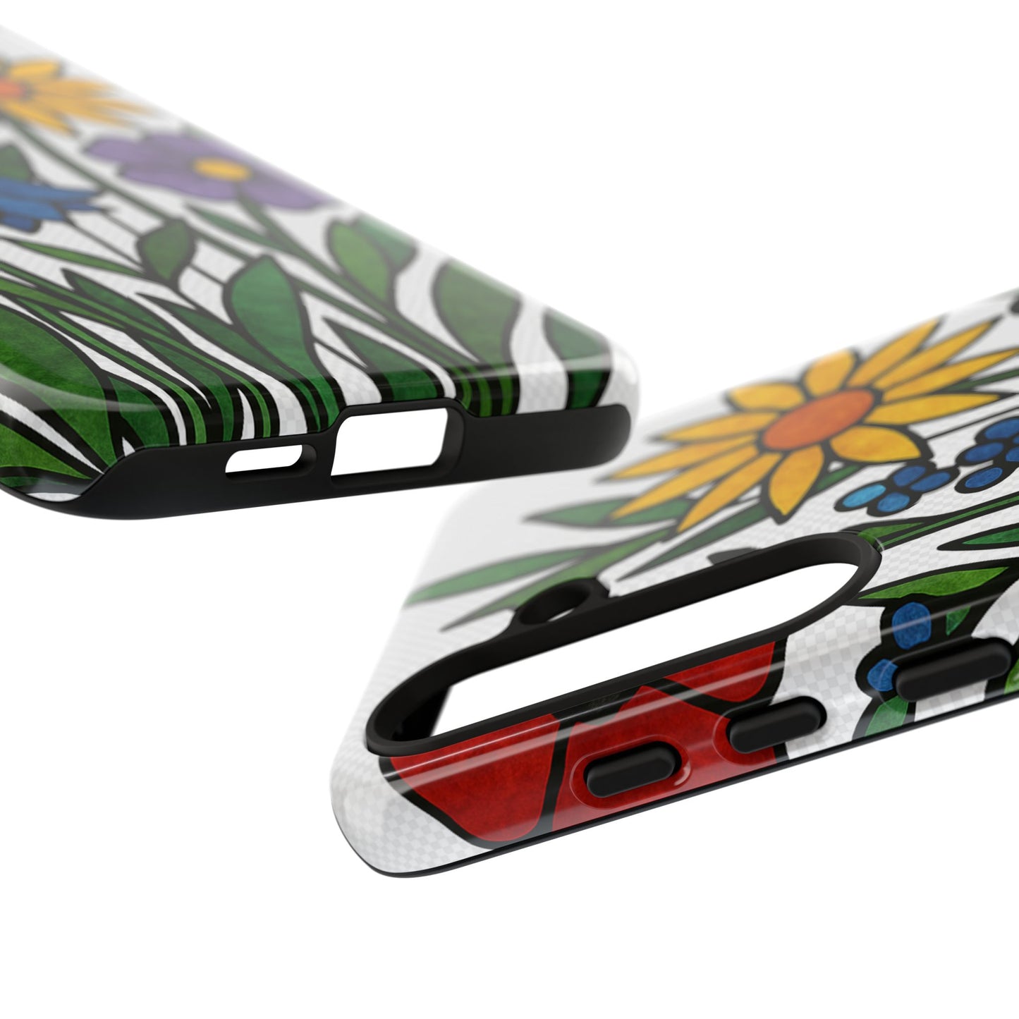 Floral Phone Case, Vibrant Flower Design, Tough Protection, Gift for Nature Lovers, Spring Decor