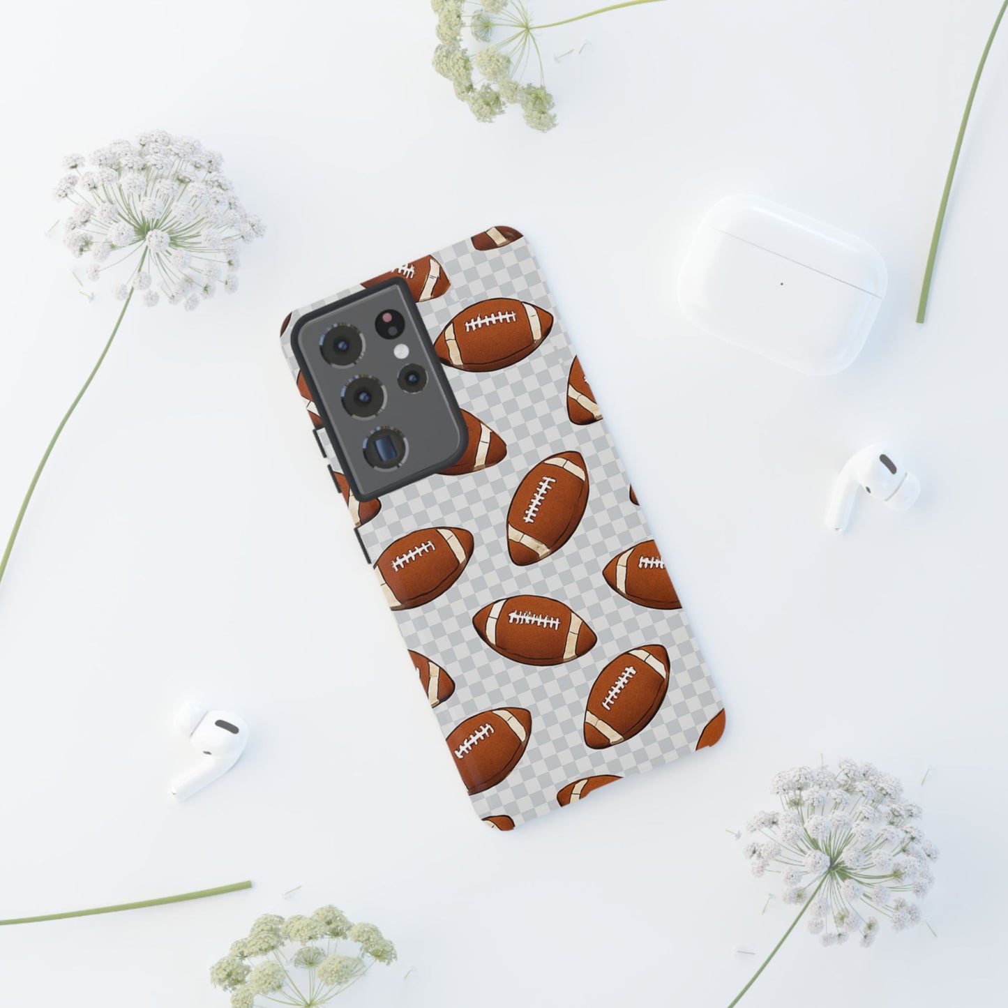 Football Phone Case, Tough Cases for Sports Fans, Unique Gift for Football Lovers, Protective Decor, Athletic Accessories