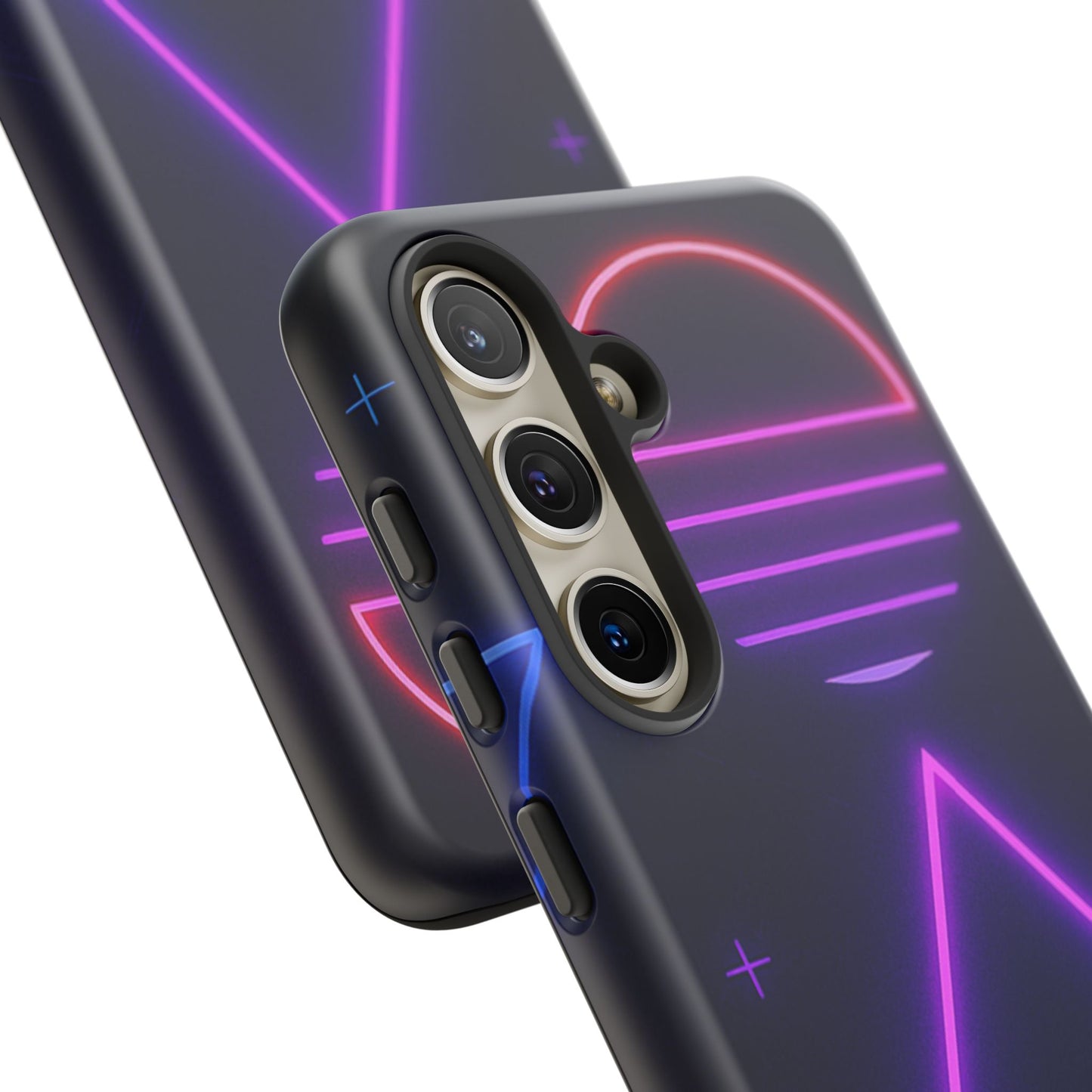 Retro Neon Phone Case, Tough Cases for iPhone, 80s Aesthetic Phone Cover, Abstract Neon Design, Gift for Tech Lovers