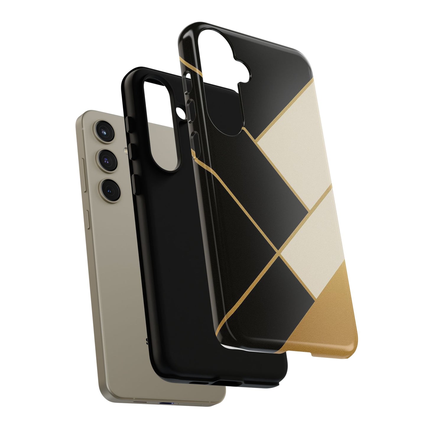 Chic Phone Case, Stylish Phone Cover, Geometric Design Case, Protective Mobile Case, Modern Phone Protector