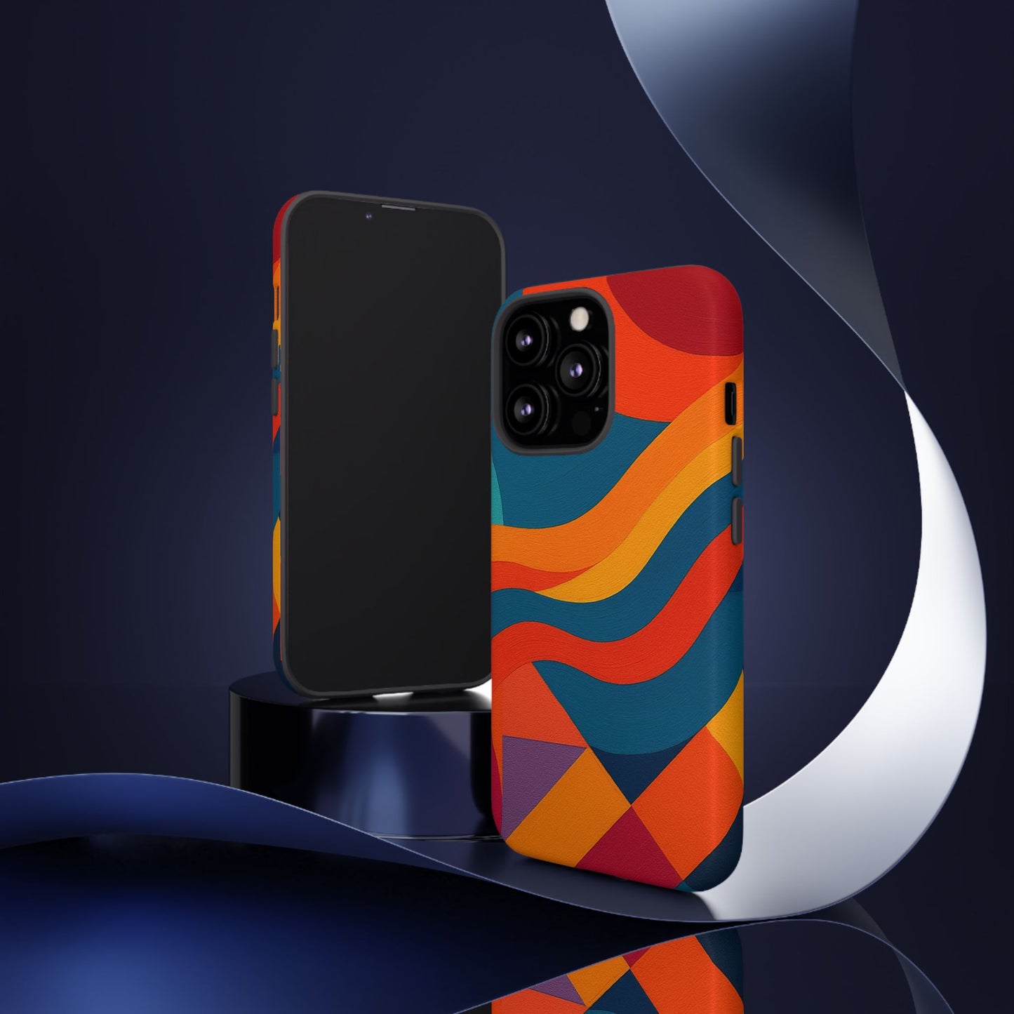 Vibrant Phone Case, Abstract Design Cover, Tough Cases for All Occasions, Stylish Gift for Tech Lovers, Modern Phone Accessories