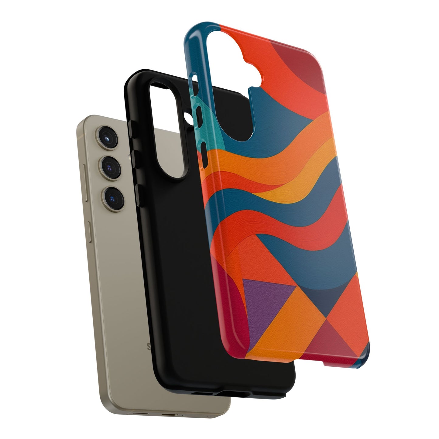 Vibrant Phone Case, Abstract Design Cover, Tough Cases for All Occasions, Stylish Gift for Tech Lovers, Modern Phone Accessories