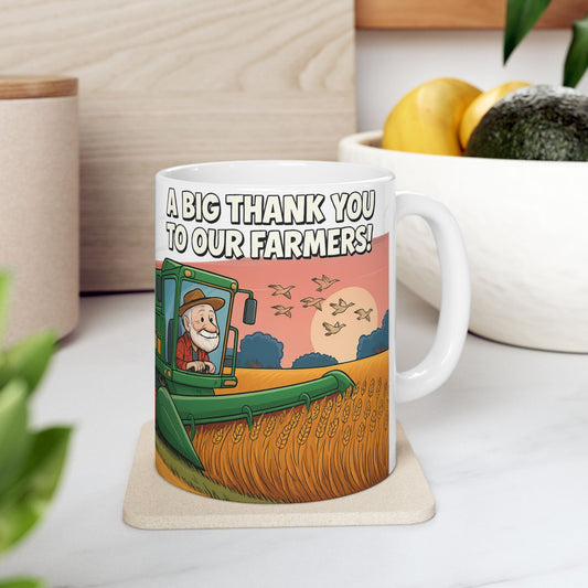 Farmers' Appreciation Ceramic Mug - Thank You Farmers Gift, Gardening Mug, Agri-themed Coffee Cup, Rustic Home Decor, Country Style [...]
