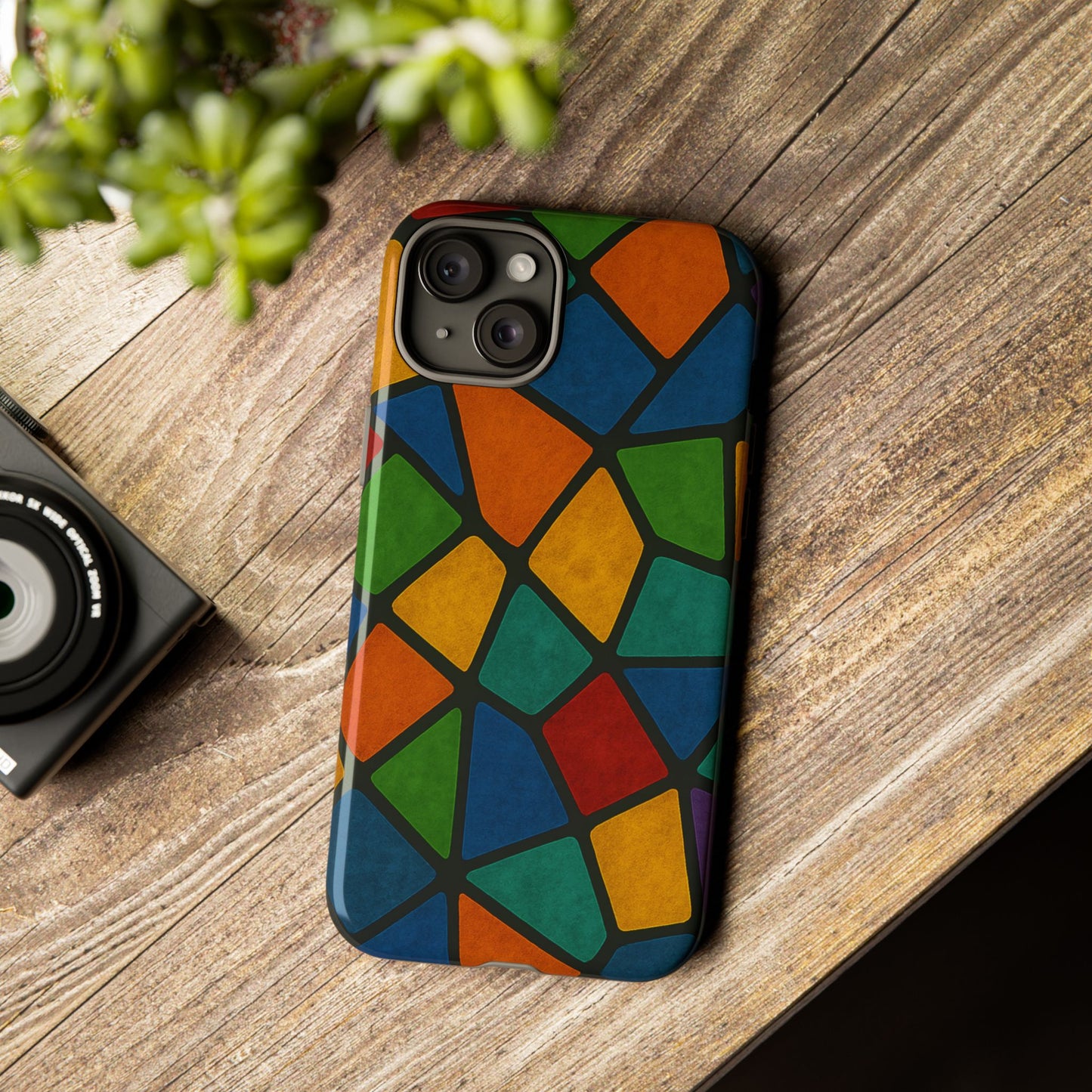 Colorful Mosaic Phone Case, Tough Cell Phone Cover, Vibrant Smartphone Protector, Unique Gift for Weddings, Birthday, Holidays