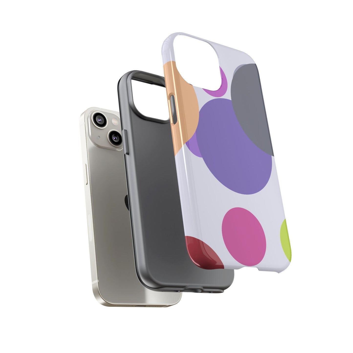 Colorful Geometric Phone Case, Bold Protective Cover for iPhone, Unique Gift for Trendy Teens, Fun Customizable Cases, Modern Design