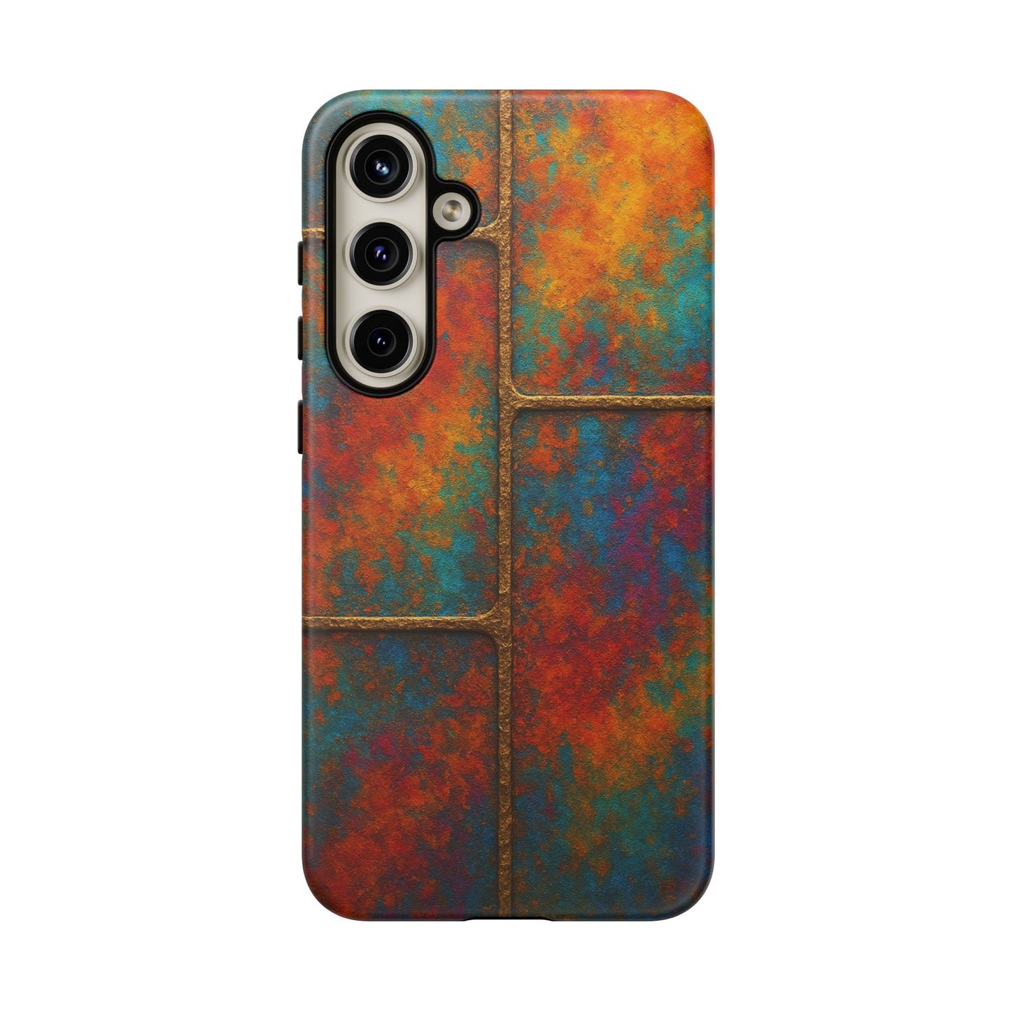 Colorful Textured Phone Case, Vibrant iPhone Cover, Tough Protective Shell, Unique Mobile Accessory, Artisan Phone Protection