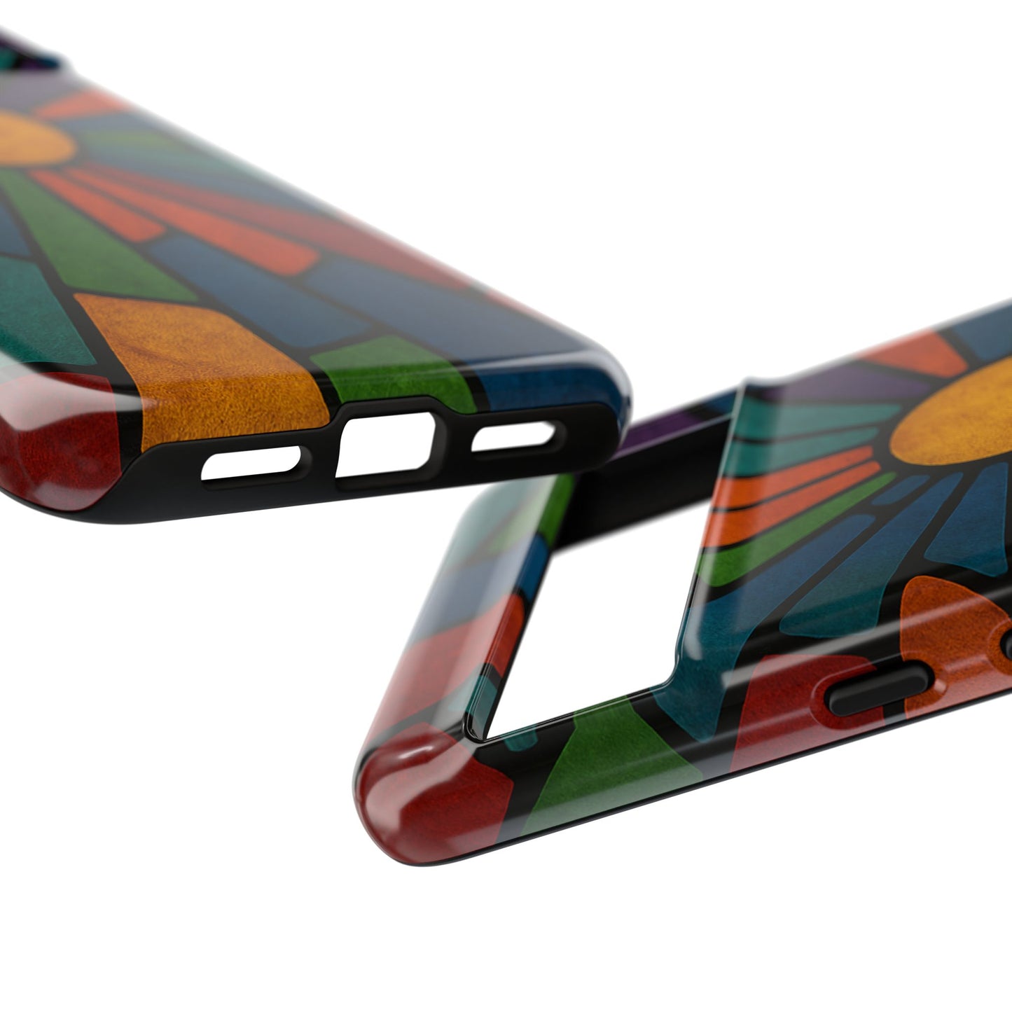 Colorful Stained Glass Phone Case, Tough Cases, Artistic Phone Cover, Vibrant Mobile Accessory, Unique Gift for Art Lovers