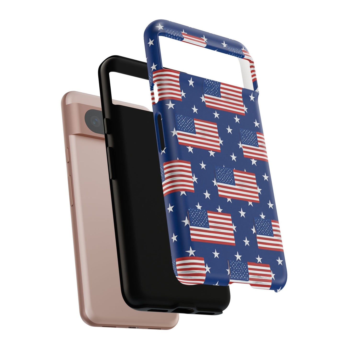 Patriotic Phone Case, Independence Day Accessories, American Flag Design, Star-Spangled Cover, Summer BBQ Gift