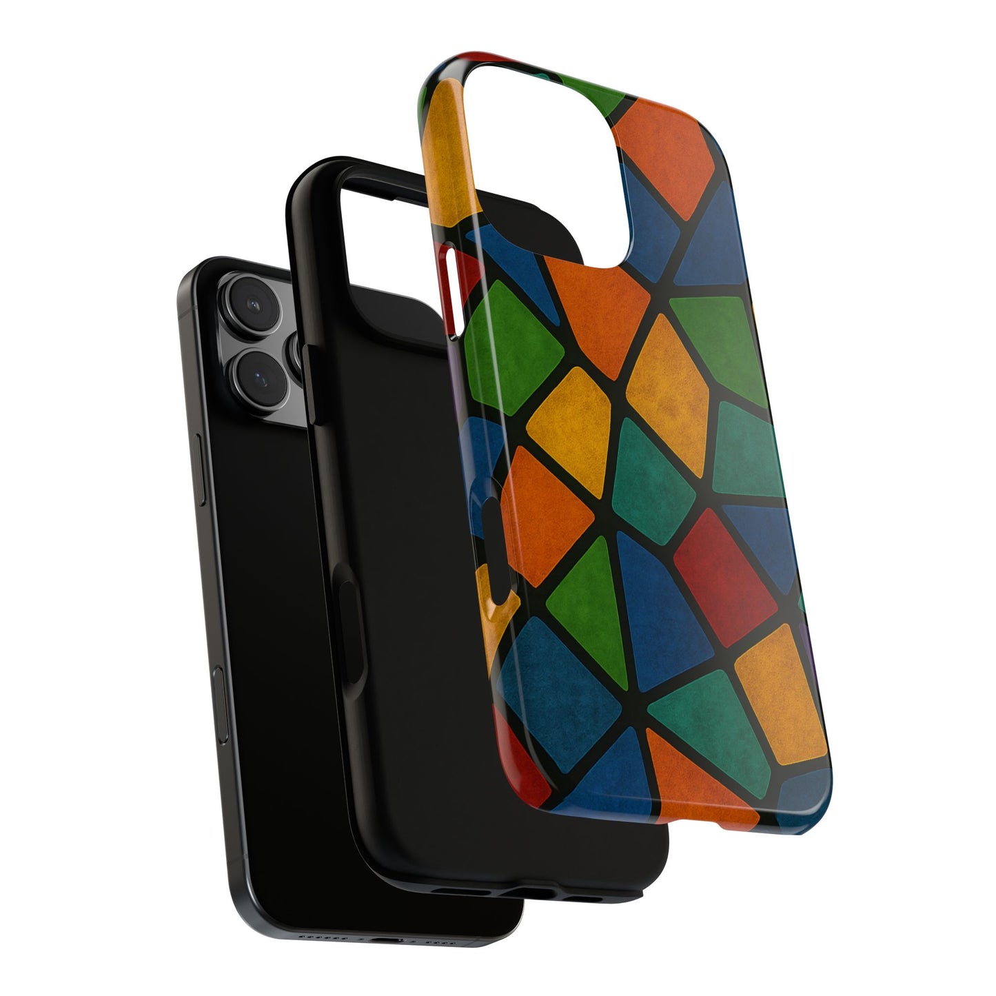 Colorful Mosaic Phone Case, Tough Cell Phone Cover, Vibrant Smartphone Protector, Unique Gift for Weddings, Birthday, Holidays