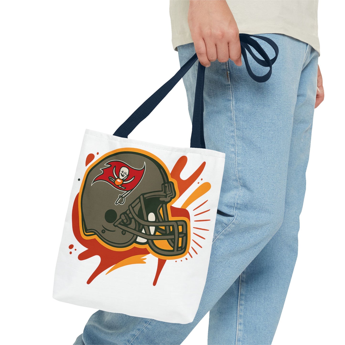 Tote Bag with Bold Football Design, Sports Tote, Game Day Bag, NFL Fan Gift, Personalized Beach Bag, Unique Shopping Tote
