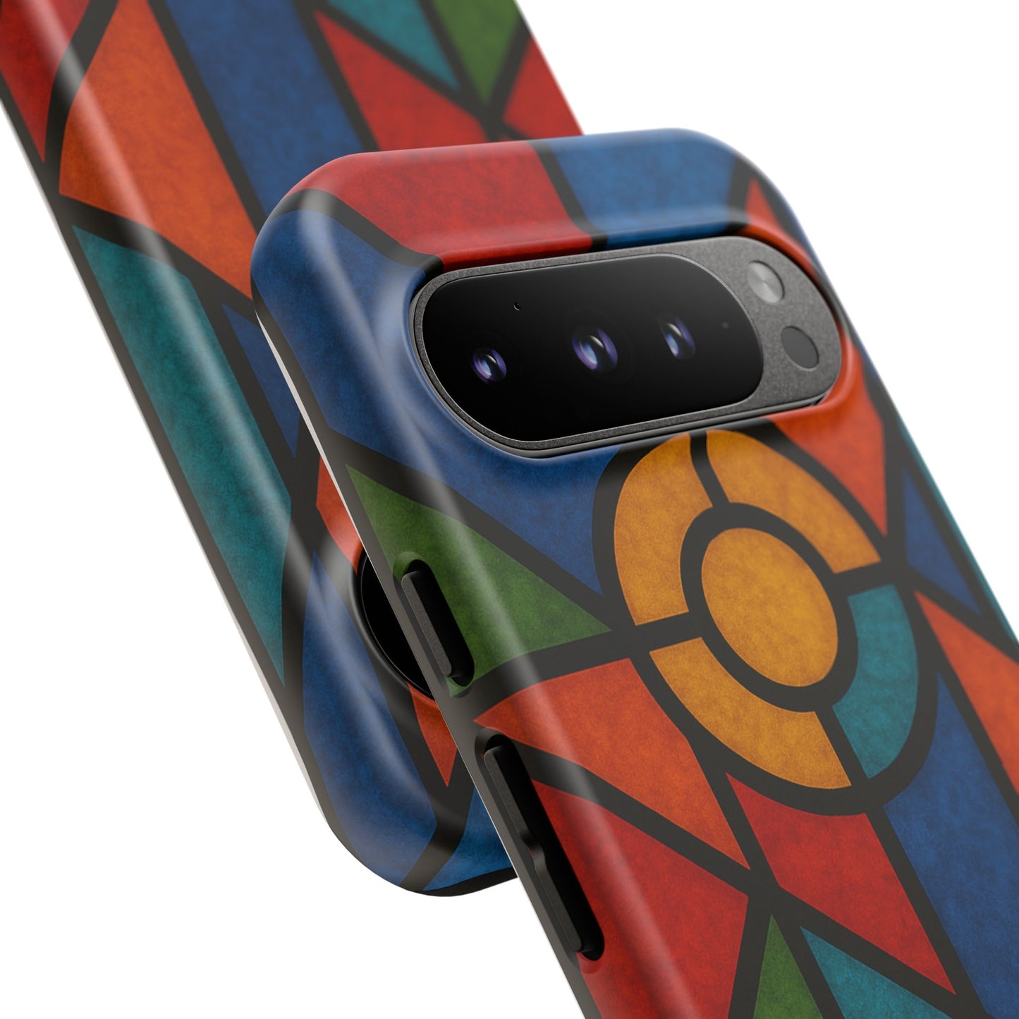 Colorful Stained Glass Phone Case, Artistic Phone Cover, Vibrant Protective Case, Unique Gift for Art Lovers, Stylish Smartphone Accessory