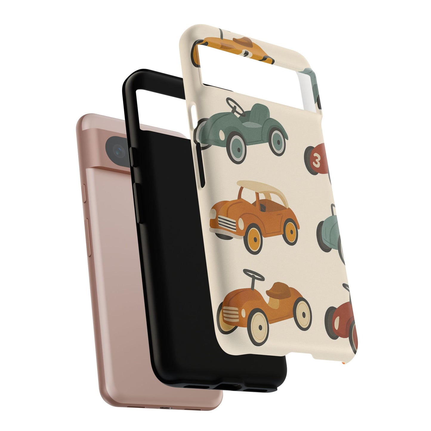 Vintage Car Phone Case, Tough Cases, Kids Gift, Car Lover Accessory, Retro Style, Phone Protection, Unique Design, pedal cars