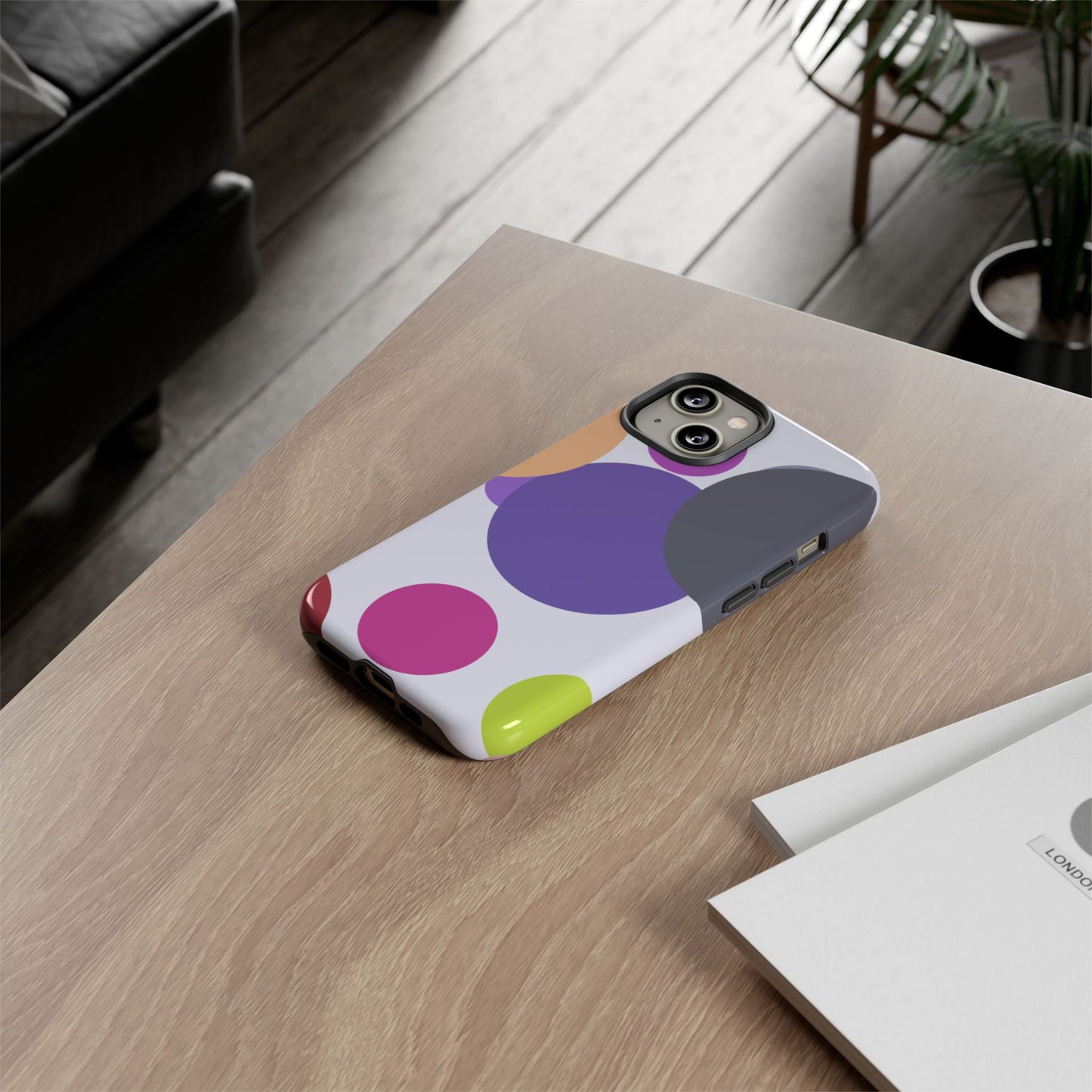 Colorful Geometric Phone Case, Bold Protective Cover for iPhone, Unique Gift for Trendy Teens, Fun Customizable Cases, Modern Design
