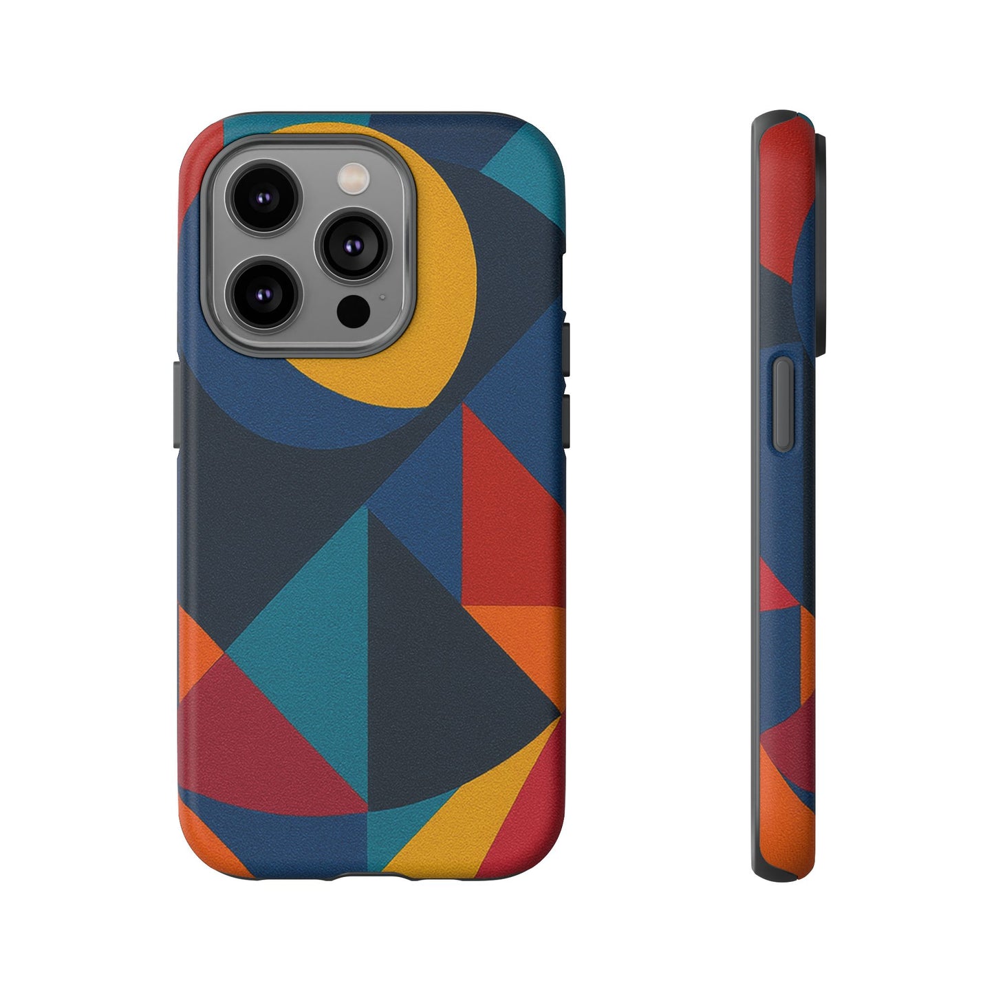 Vibrant Phone Case, Colorful Phone Cover, Geometric Design, Artistic Gift, Trendy Accessory, Vibrant Colors, Unique Design