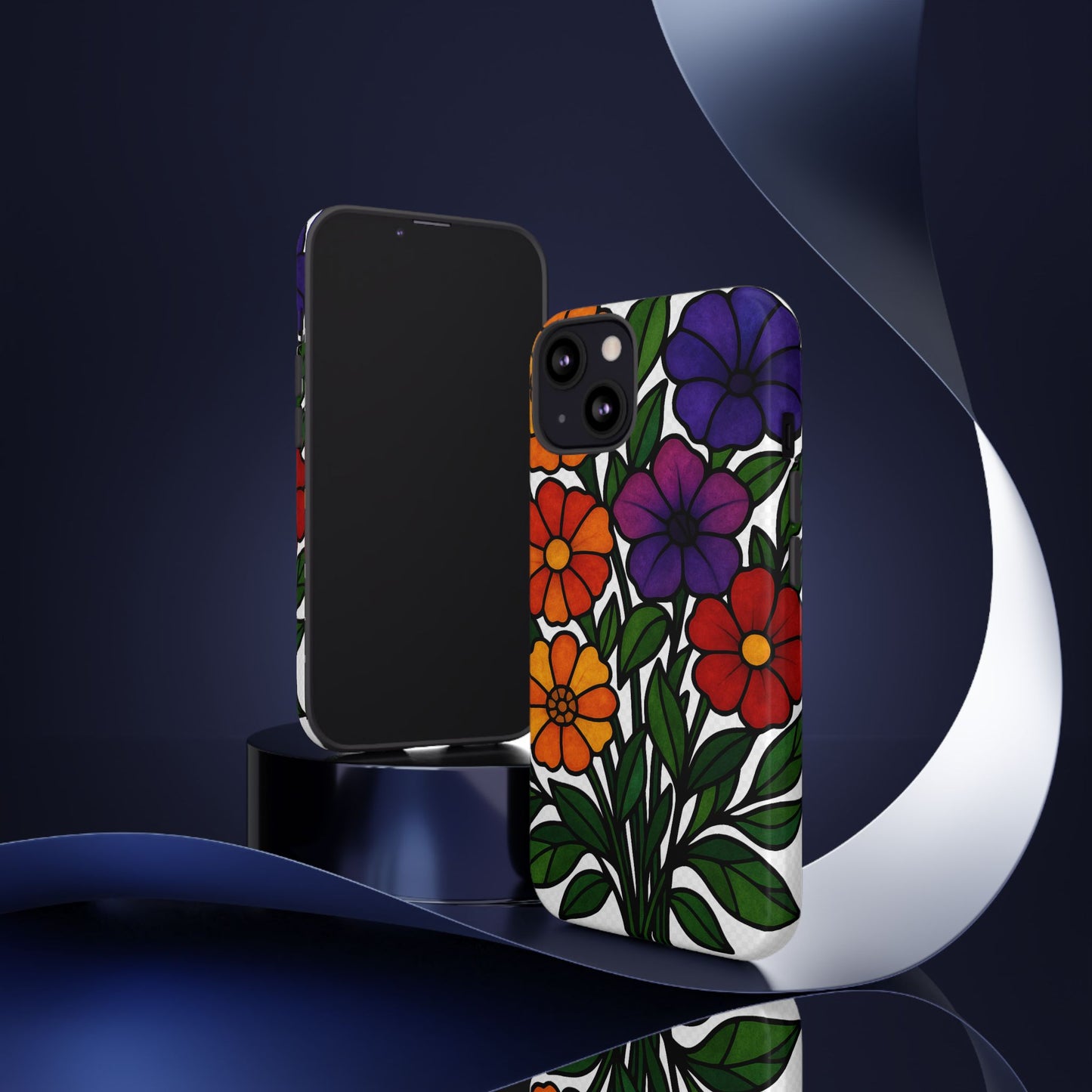 Floral Phone Case, Tough Cases with Colorful Flower Design, Gift for Flower Lovers, Summer Accessories, Trendy Phone Cover