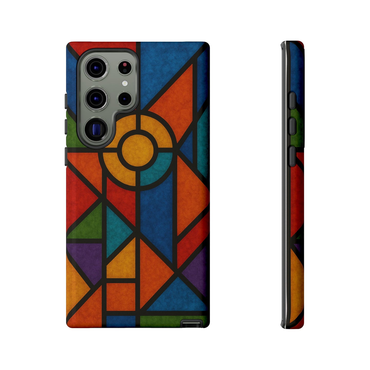 Colorful Stained Glass Phone Case, Artistic Phone Cover, Vibrant Protective Case, Unique Gift for Art Lovers, Stylish Smartphone Accessory
