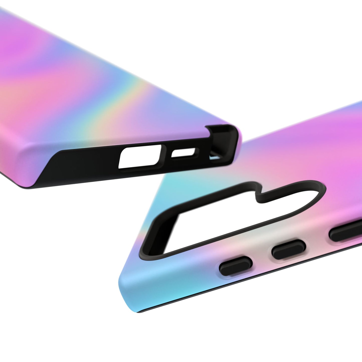 Colorful Holographic Phone Case, Tough Cases for iPhone, Trendy Phone Cover, Unique Gift for Her, Pastel Phone Accessory