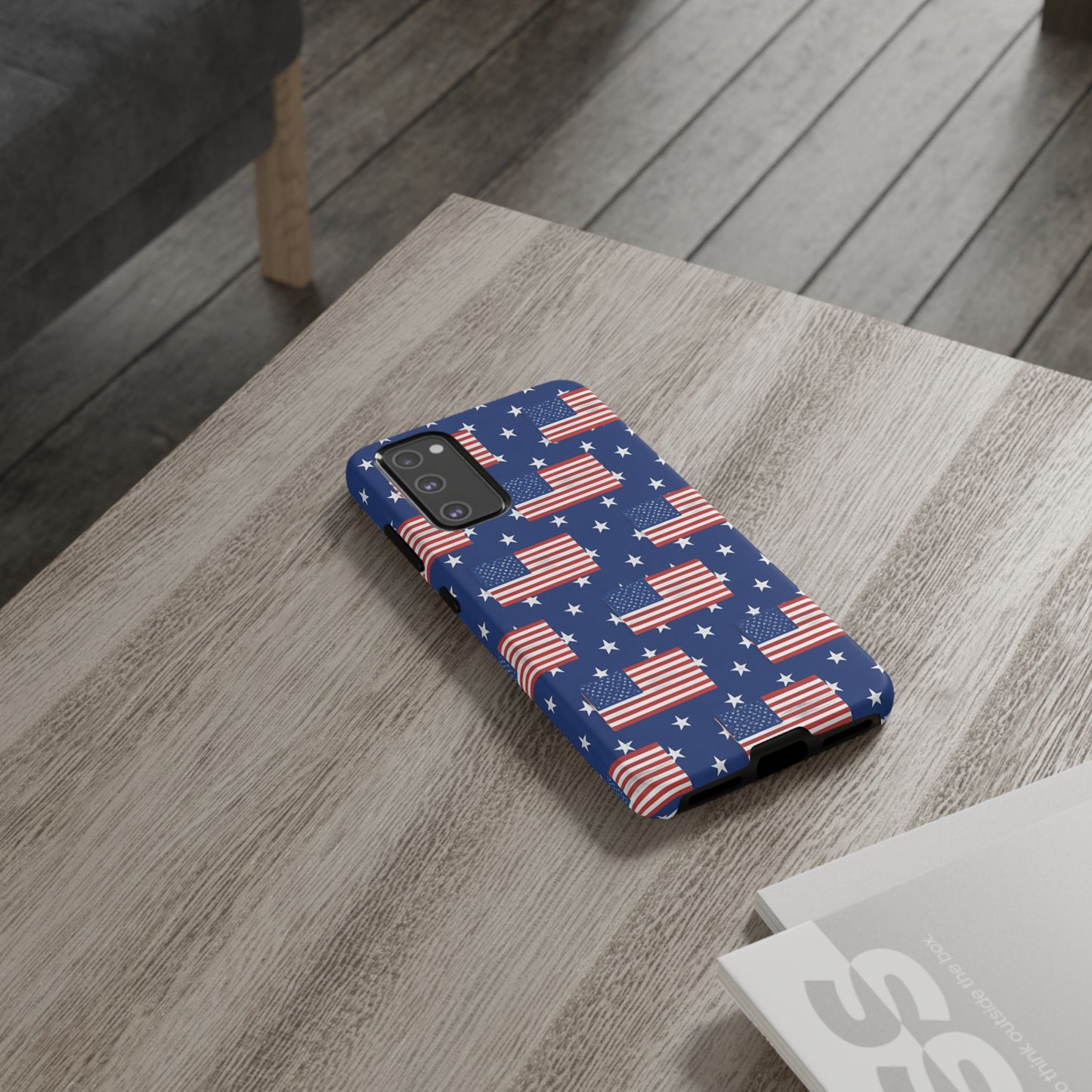 Patriotic Phone Case, Independence Day Accessories, American Flag Design, Star-Spangled Cover, Summer BBQ Gift
