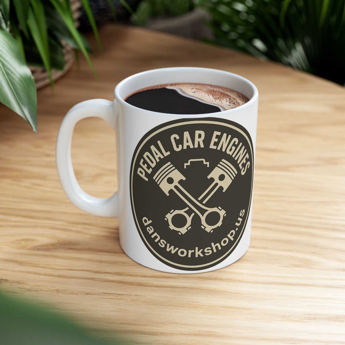 Pedal Car Engines Ceramic Mug - Cool Gift for Car Enthusiasts, Birthday, Father's Day, Coffee Lover, Retro Design