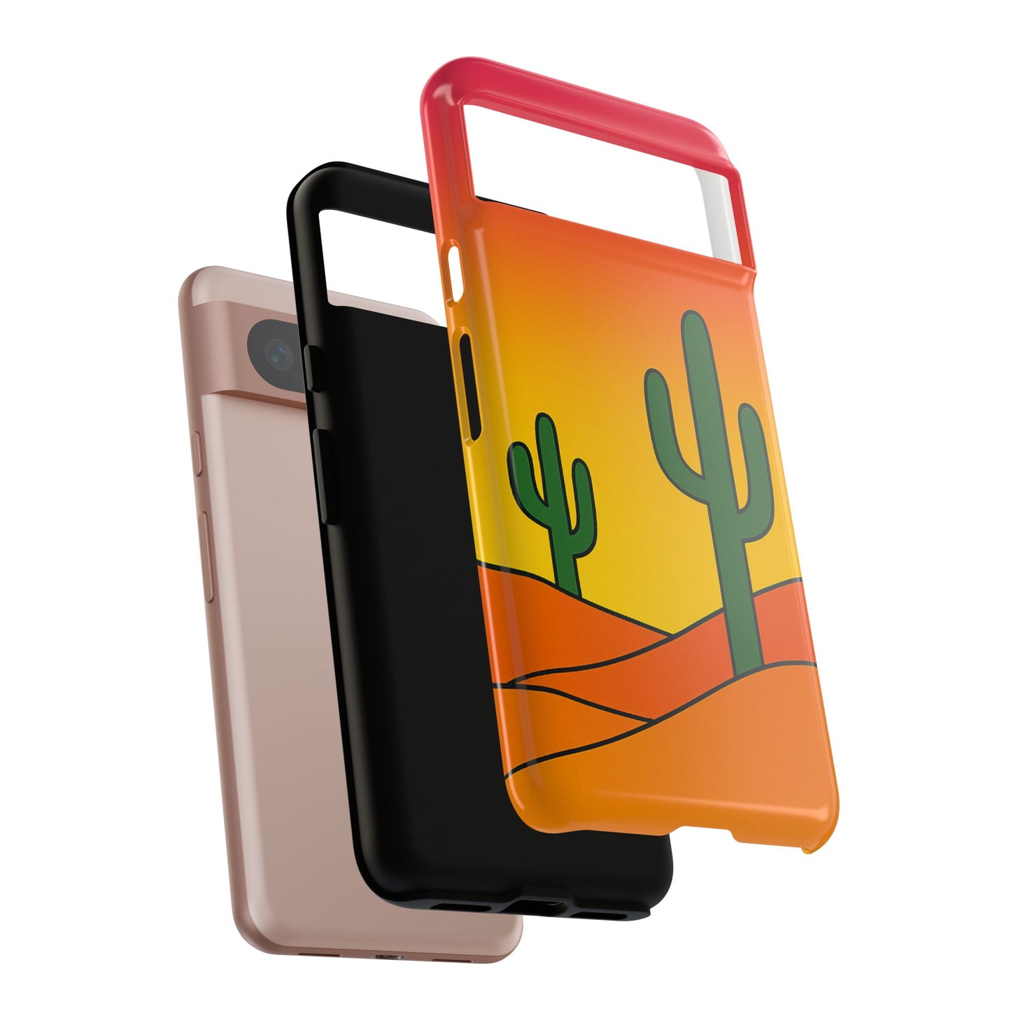 Desert Vibes Phone Case, Tough Cases, Cactus Design, Colorful Phone Cover, Summer Aesthetic, Unique Gift Idea
