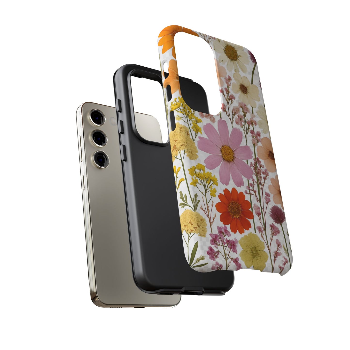 Floral Phone Case - Tough Cases, Stylish Protective Cover, Flower Design, Trendy Gift, Nature Lover Accessory, DRIED FLOWERS