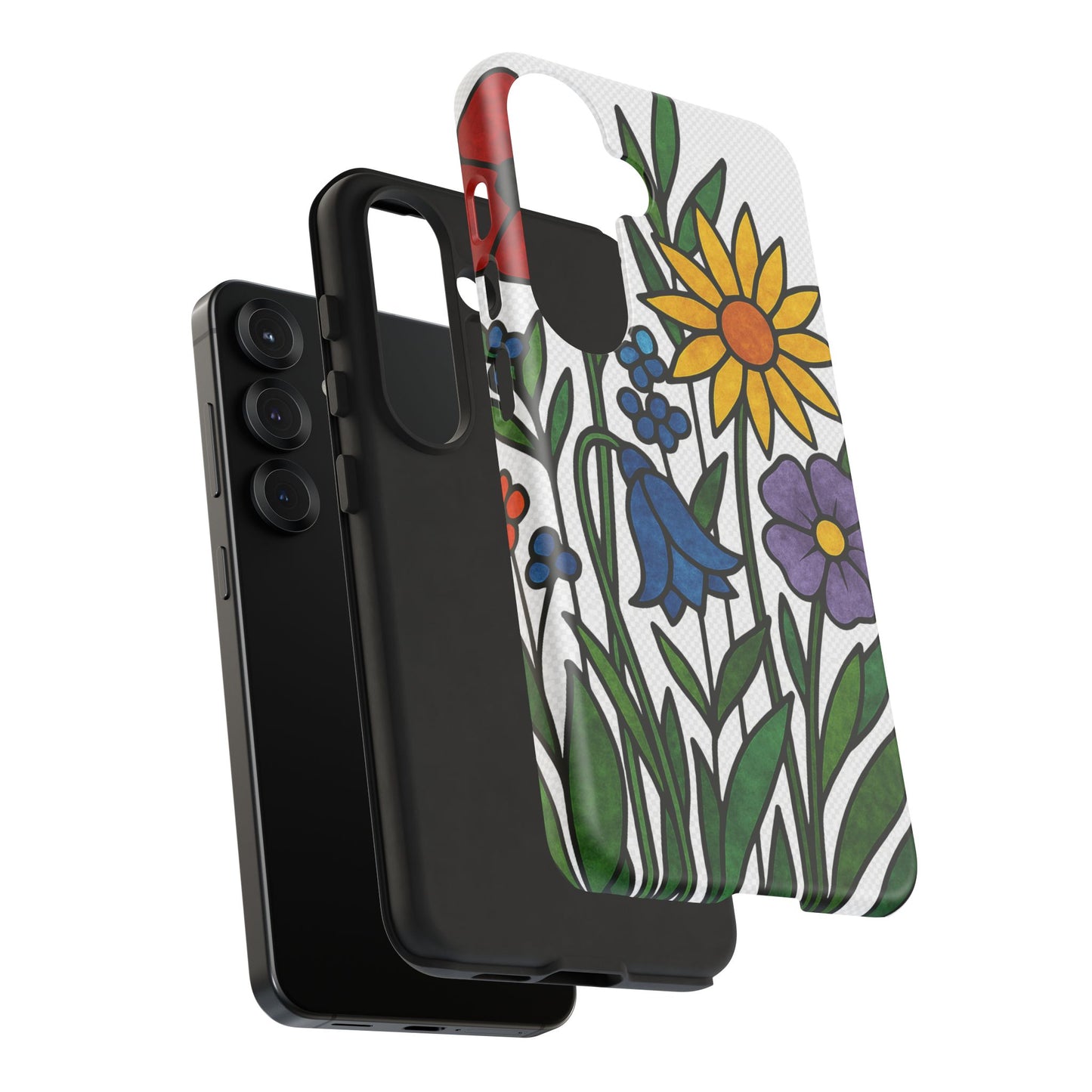 Floral Phone Case, Vibrant Flower Design, Tough Protection, Gift for Nature Lovers, Spring Decor