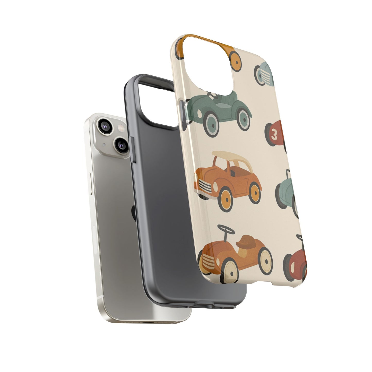 Vintage Car Phone Case, Tough Cases, Kids Gift, Car Lover Accessory, Retro Style, Phone Protection, Unique Design, pedal cars
