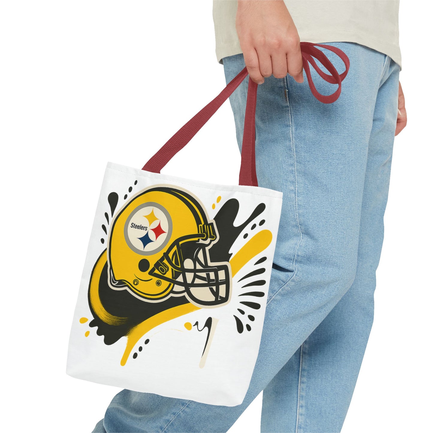 Steelers Inspired Tote Bag, Football Fan Accessory, Game Day Tote, Sports Bag, Personalized Gift for Him