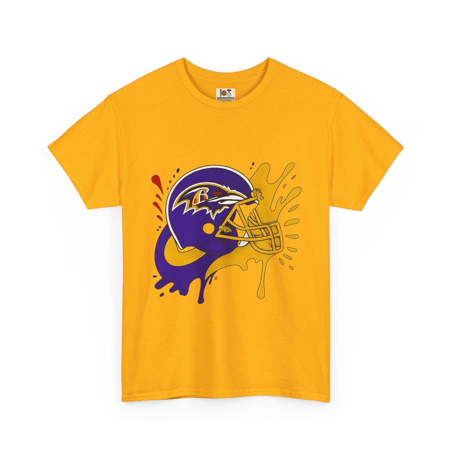 Baltimore Ravens Paint Splash Unisex Heavy Cotton Tee, Sports T-shirt, Football Fan Gift, Game Day Apparel, Team Pride Shirt