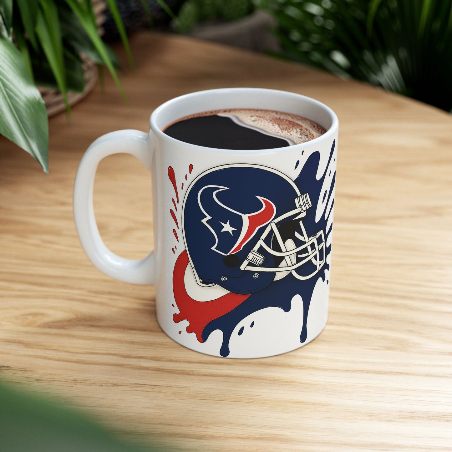 Football Themed Ceramic Mug | Sports Fan Gift, Personalized Coffee Cup, NFL Mug, Team Spirit Drinkware, Game Day Essential