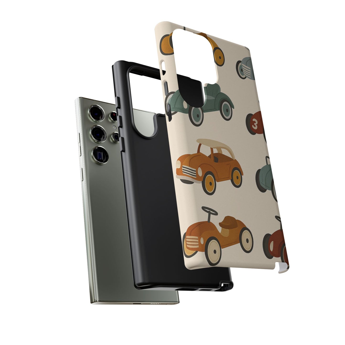 Vintage Car Phone Case, Tough Cases, Kids Gift, Car Lover Accessory, Retro Style, Phone Protection, Unique Design, pedal cars