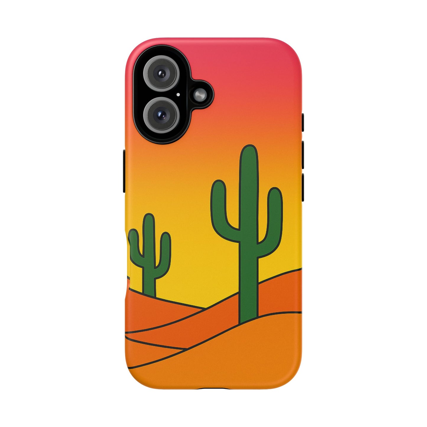 Desert Vibes Phone Case, Tough Cases, Cactus Design, Colorful Phone Cover, Summer Aesthetic, Unique Gift Idea