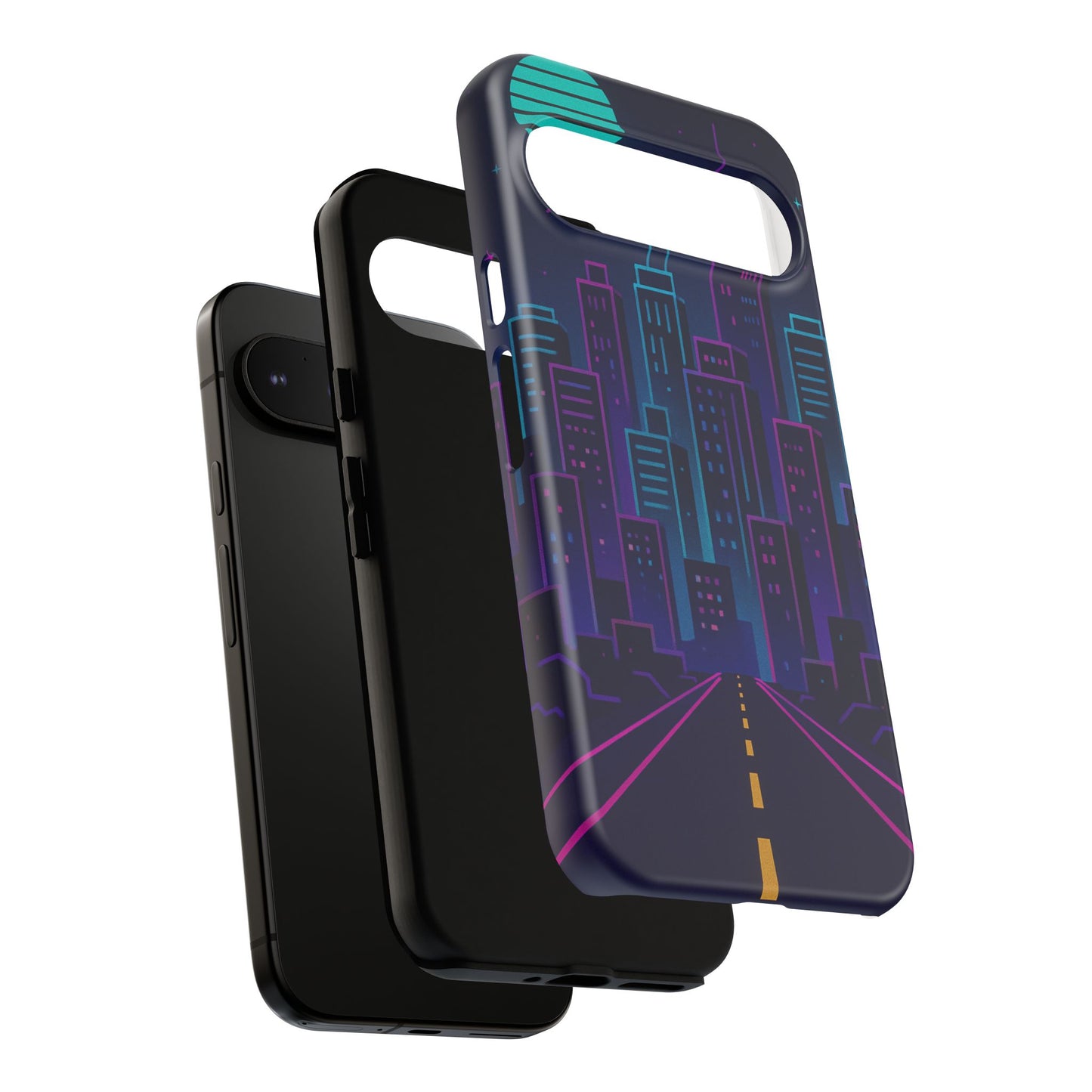 Cityscape Phone Case, Tough Cases, Urban Style, Nighttime Vibe, Phone Cover, Gift for City Lovers, Modern Design