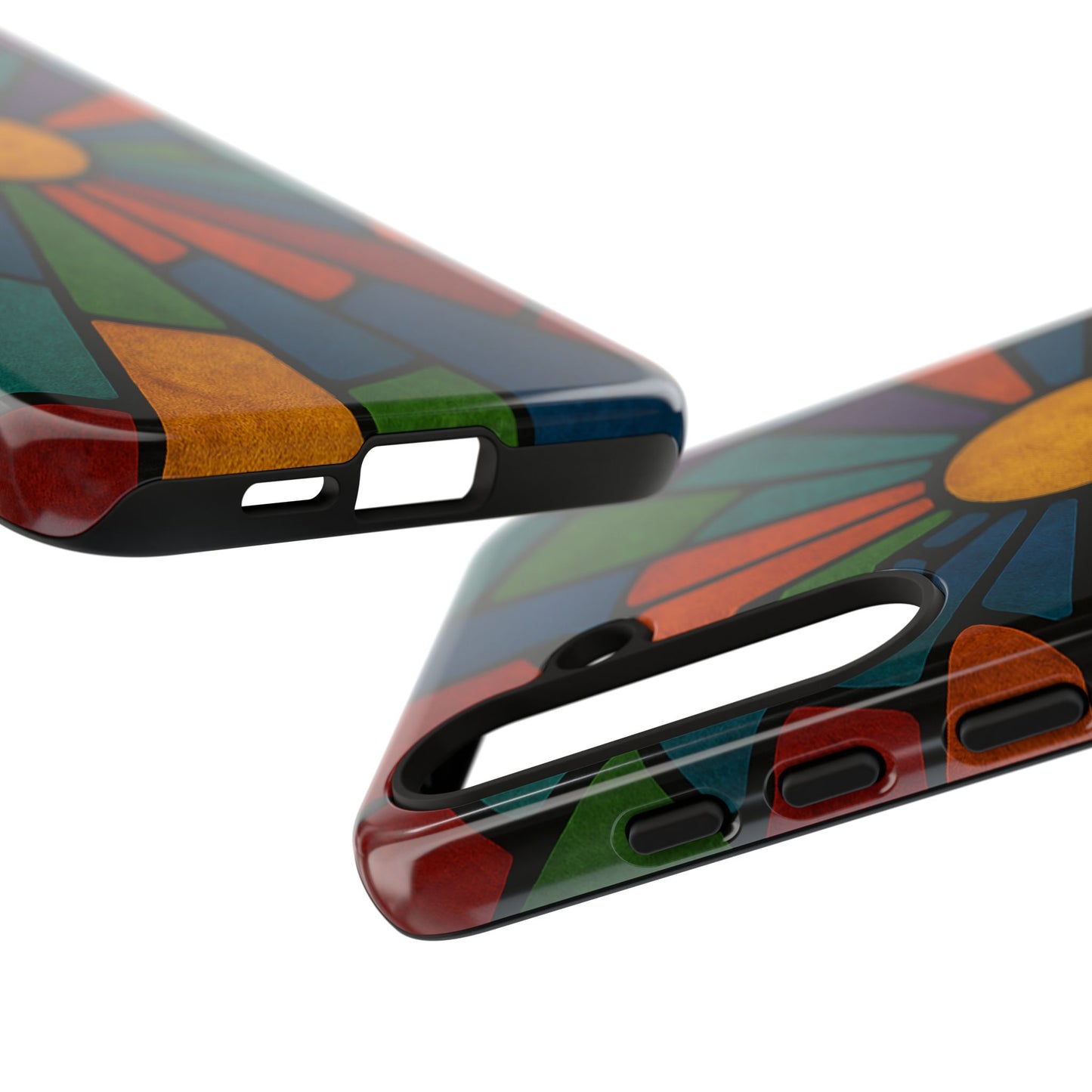 Colorful Stained Glass Phone Case, Tough Cases, Artistic Phone Cover, Vibrant Mobile Accessory, Unique Gift for Art Lovers