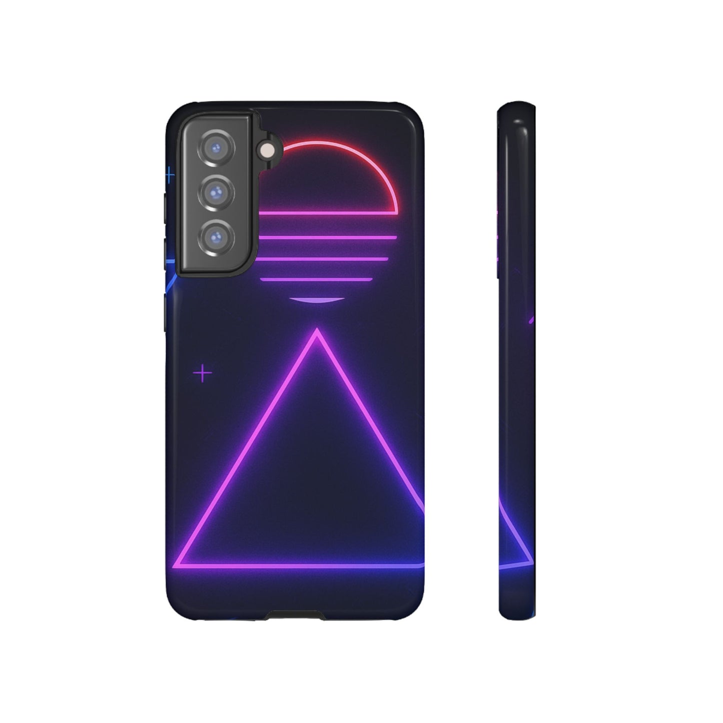 Retro Neon Phone Case, Tough Cases for iPhone, 80s Aesthetic Phone Cover, Abstract Neon Design, Gift for Tech Lovers