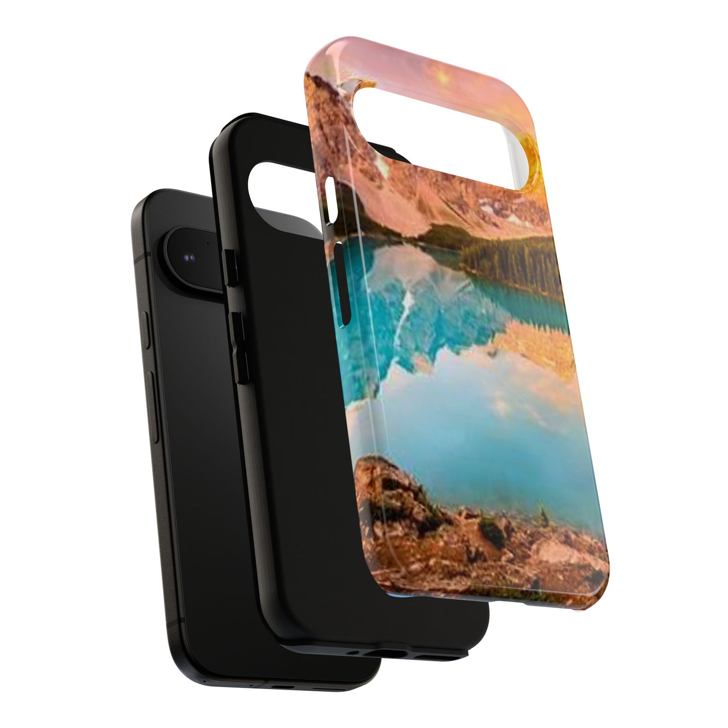Nature-Inspired Phone Case with Mountain and Lake Design, Aesthetic Tough Cases for Outdoor Lovers, Phone Protection, Gift for Nature [...]