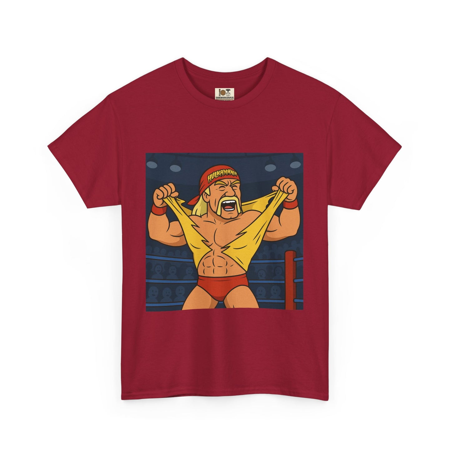 Vintage Wrestling Tee, Unisex Heavy Cotton Tee, Retro Graphic T-Shirt, Gift for Fans, Casual Wear for Events, hulk hogan