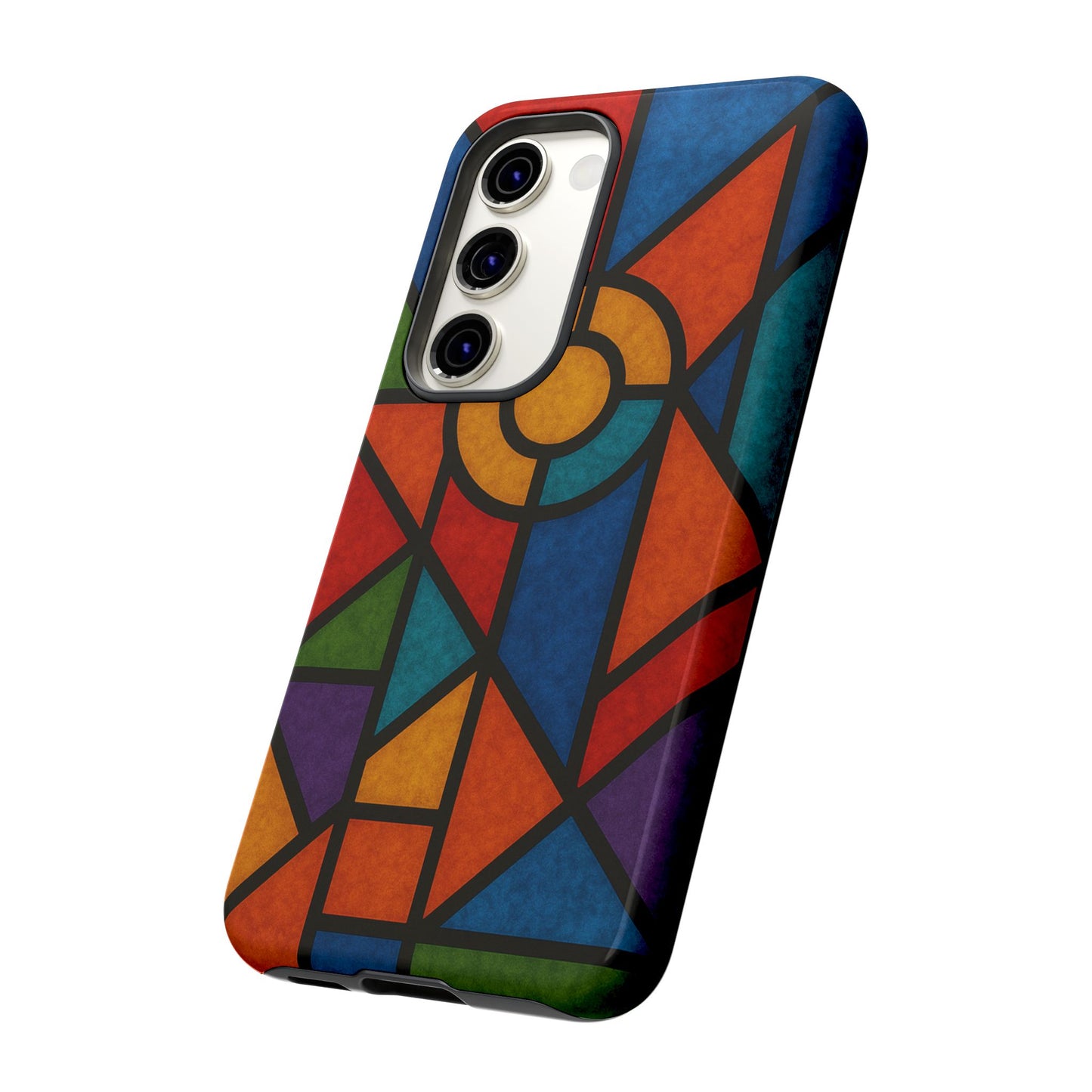Colorful Stained Glass Phone Case, Artistic Phone Cover, Vibrant Protective Case, Unique Gift for Art Lovers, Stylish Smartphone Accessory