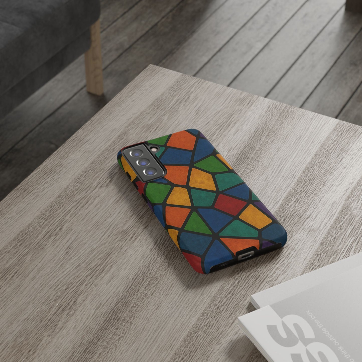 Colorful Mosaic Phone Case, Tough Cell Phone Cover, Vibrant Smartphone Protector, Unique Gift for Weddings, Birthday, Holidays
