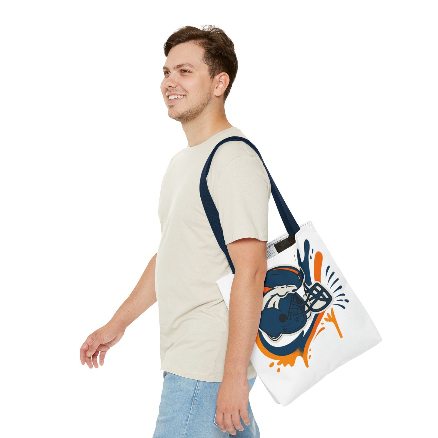 Denver Broncos Sports Tote Bag, Game Day Tote, Football Fan Gift, NFL Accessories, Team Spirit Bag, AOP Design