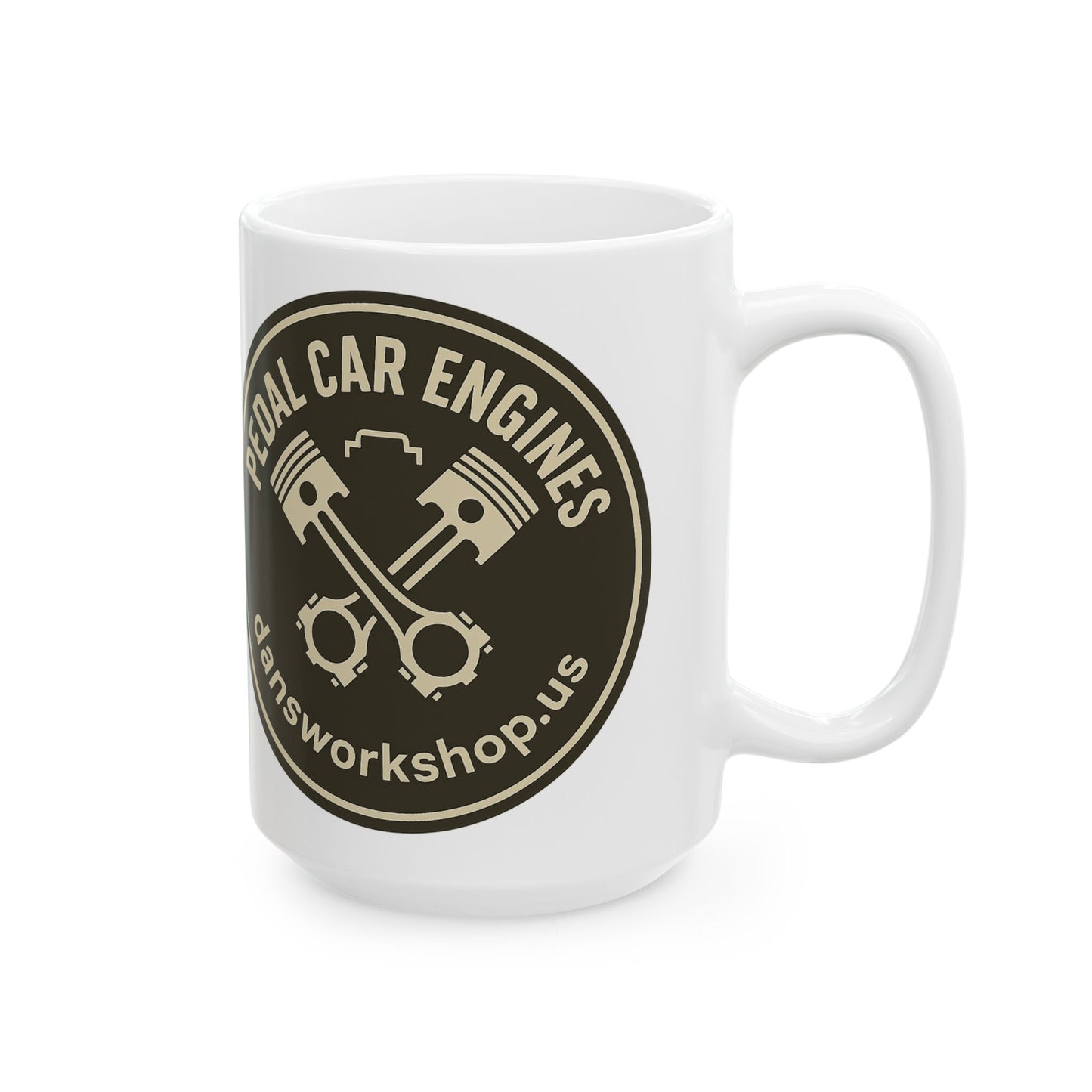 Pedal Car Engines Ceramic Mug - Cool Gift for Car Enthusiasts, Birthday, Father's Day, Coffee Lover, Retro Design
