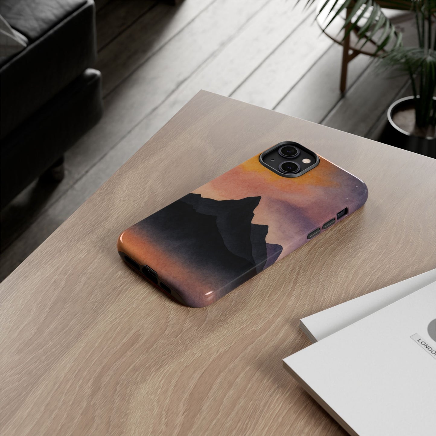 Mountain Sunset Phone Case, Nature Lover's Gift, Adventure Phone Cover, Unique Cellphone Accessories, Outdoor Enthusiast Decor