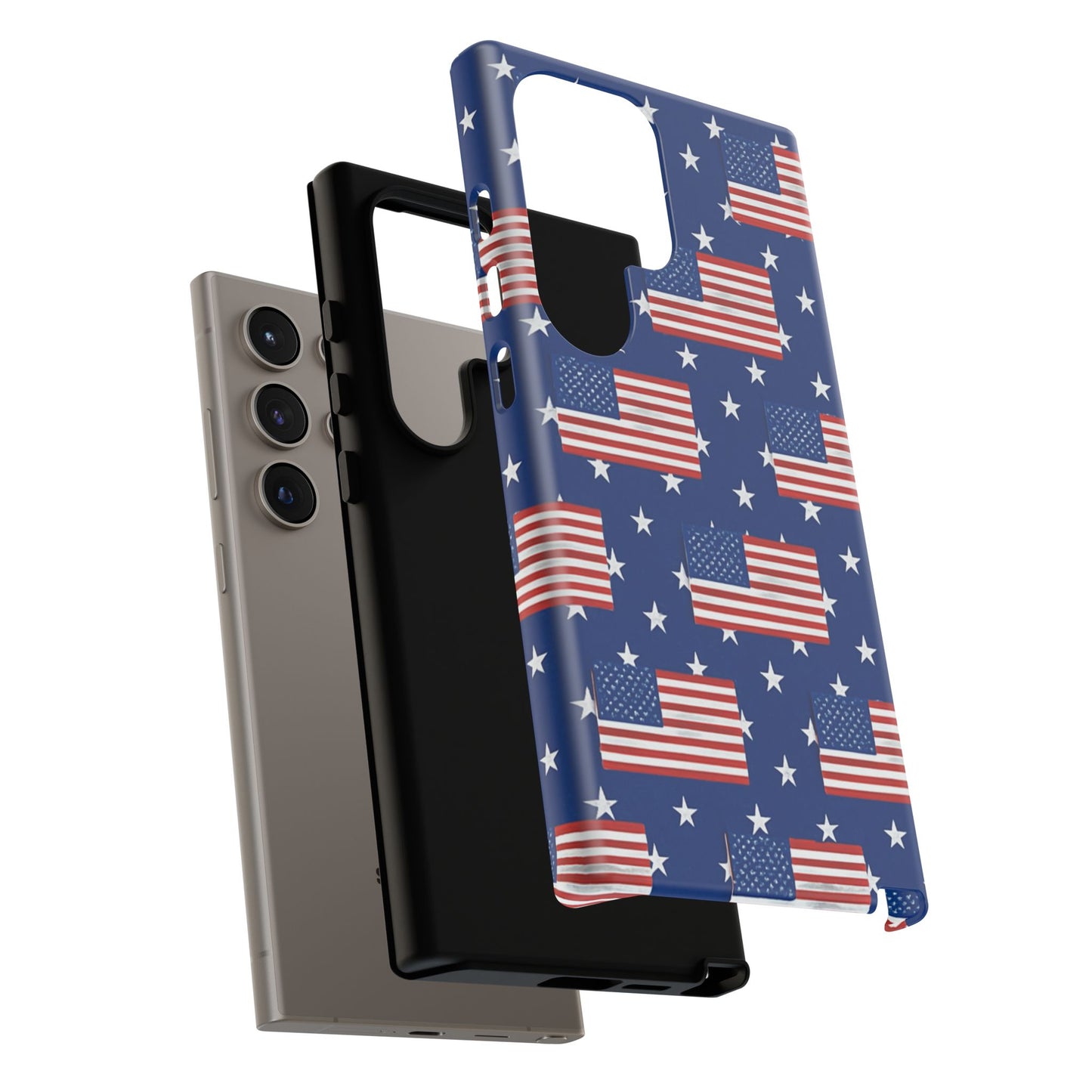 Patriotic Phone Case, Independence Day Accessories, American Flag Design, Star-Spangled Cover, Summer BBQ Gift