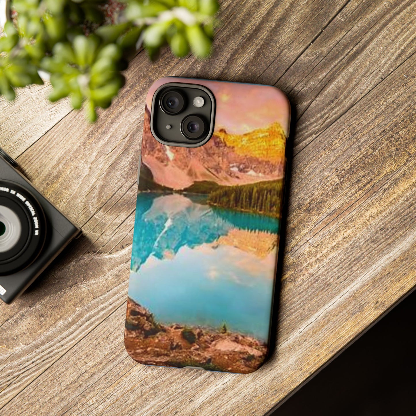 Nature-Inspired Phone Case with Mountain and Lake Design, Aesthetic Tough Cases for Outdoor Lovers, Phone Protection, Gift for Nature [...]