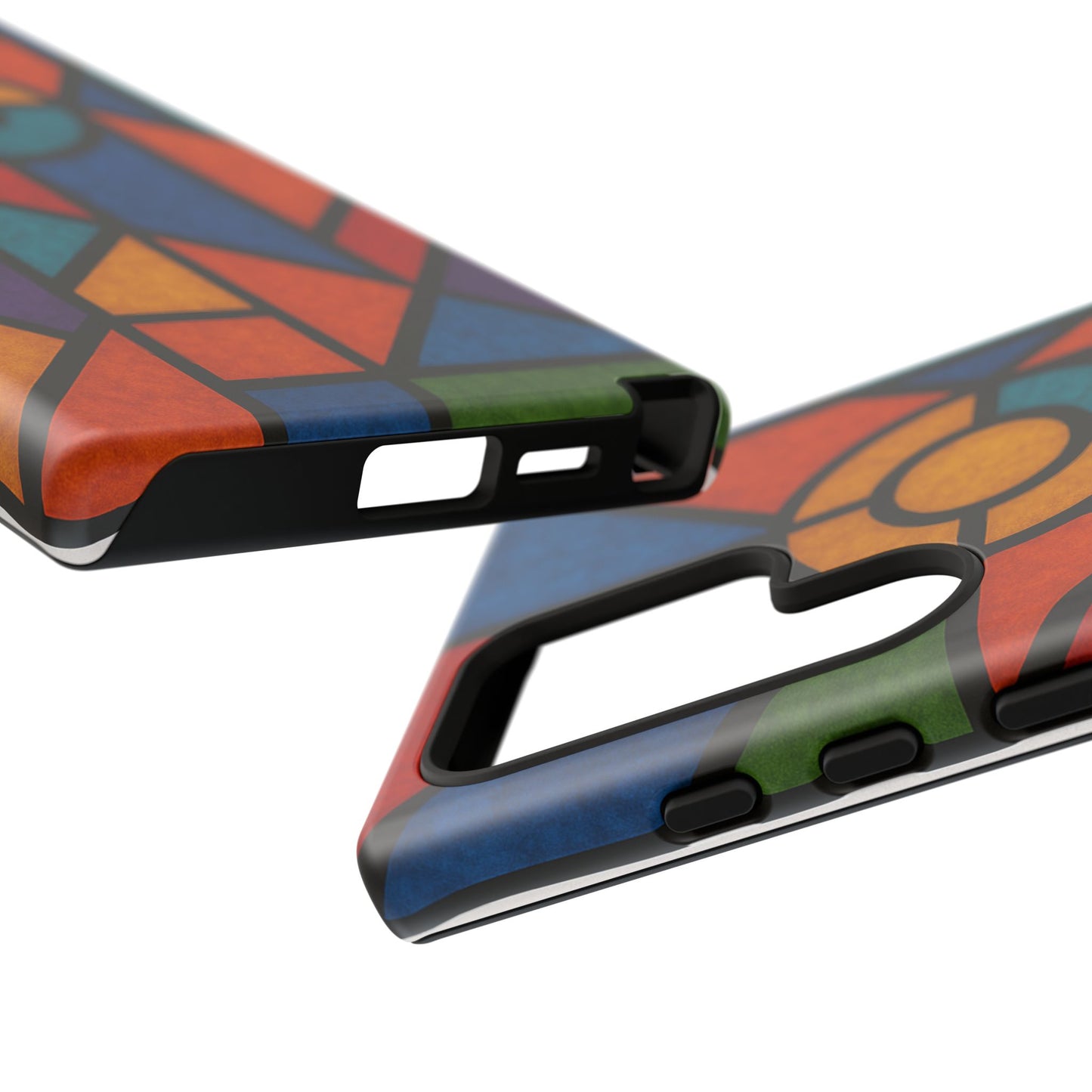Colorful Stained Glass Phone Case, Artistic Phone Cover, Vibrant Protective Case, Unique Gift for Art Lovers, Stylish Smartphone Accessory
